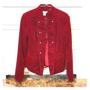 Cache Red Velvet Lined Jacket
